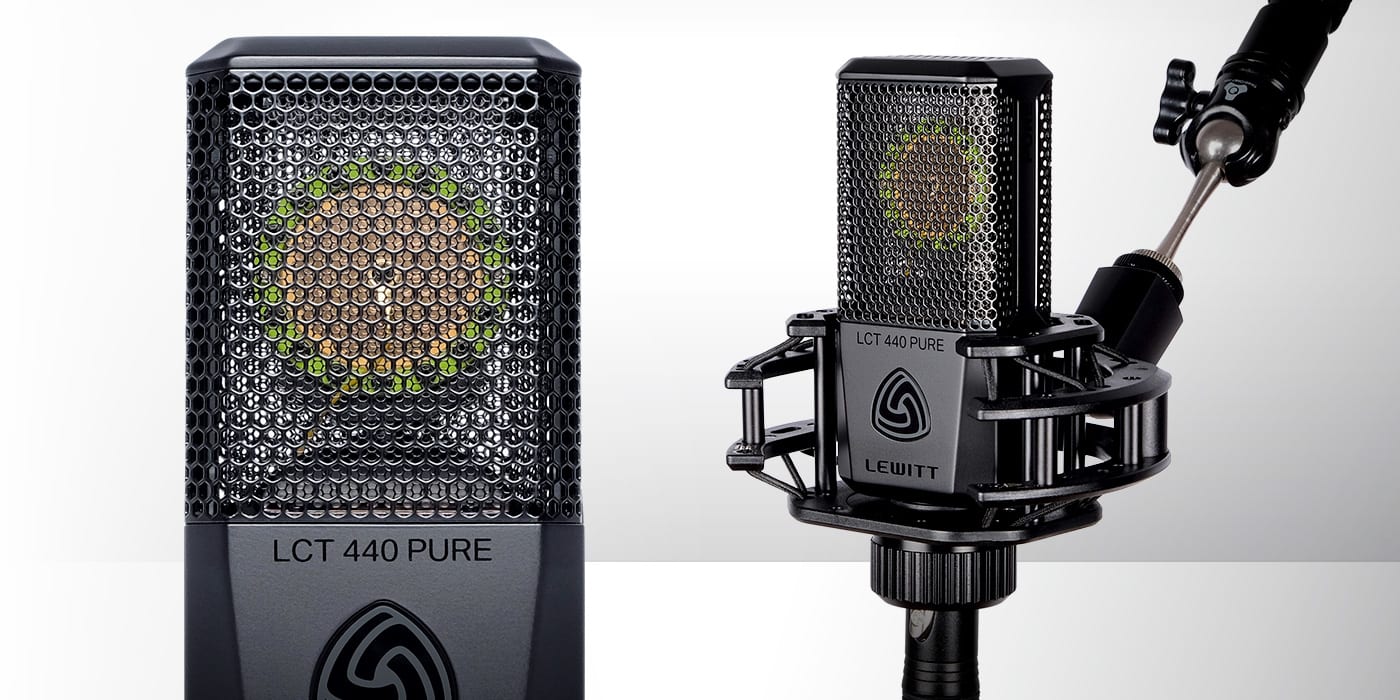 Lewitt Audio LCT 440 Pure Condenser Microphone w/Gold-layered 1″ true  condenser capsule.