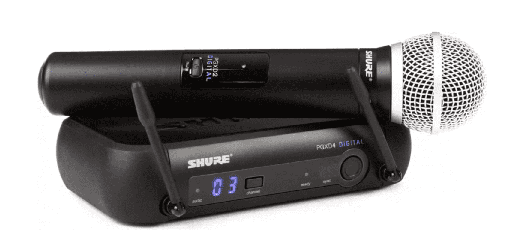 Shure PGXD24/SM58 Wireless Digital Handheld System with SM58 Microphone.